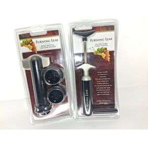 Turning Leaf Wine Bottle Vacuum Sealer Air Pressure Cork Popper